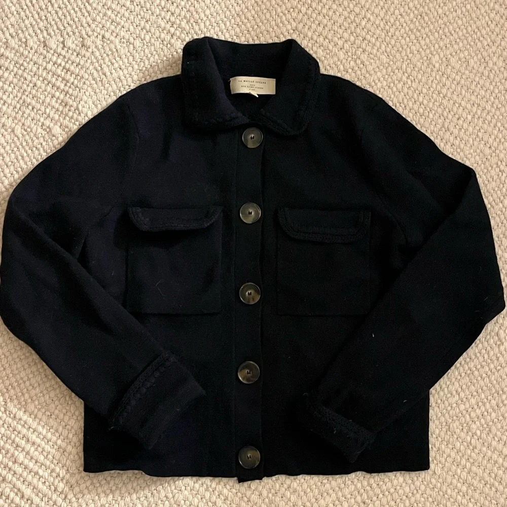 Sezane Betty Cardigan in Navy Crochet XXS - Picture 6 of 7